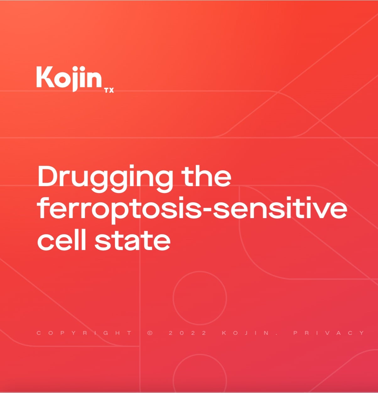screenshot of Kojin website header