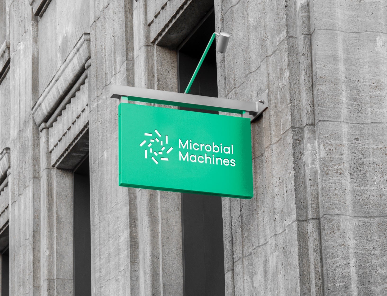 Microbial Machines street sign mockup