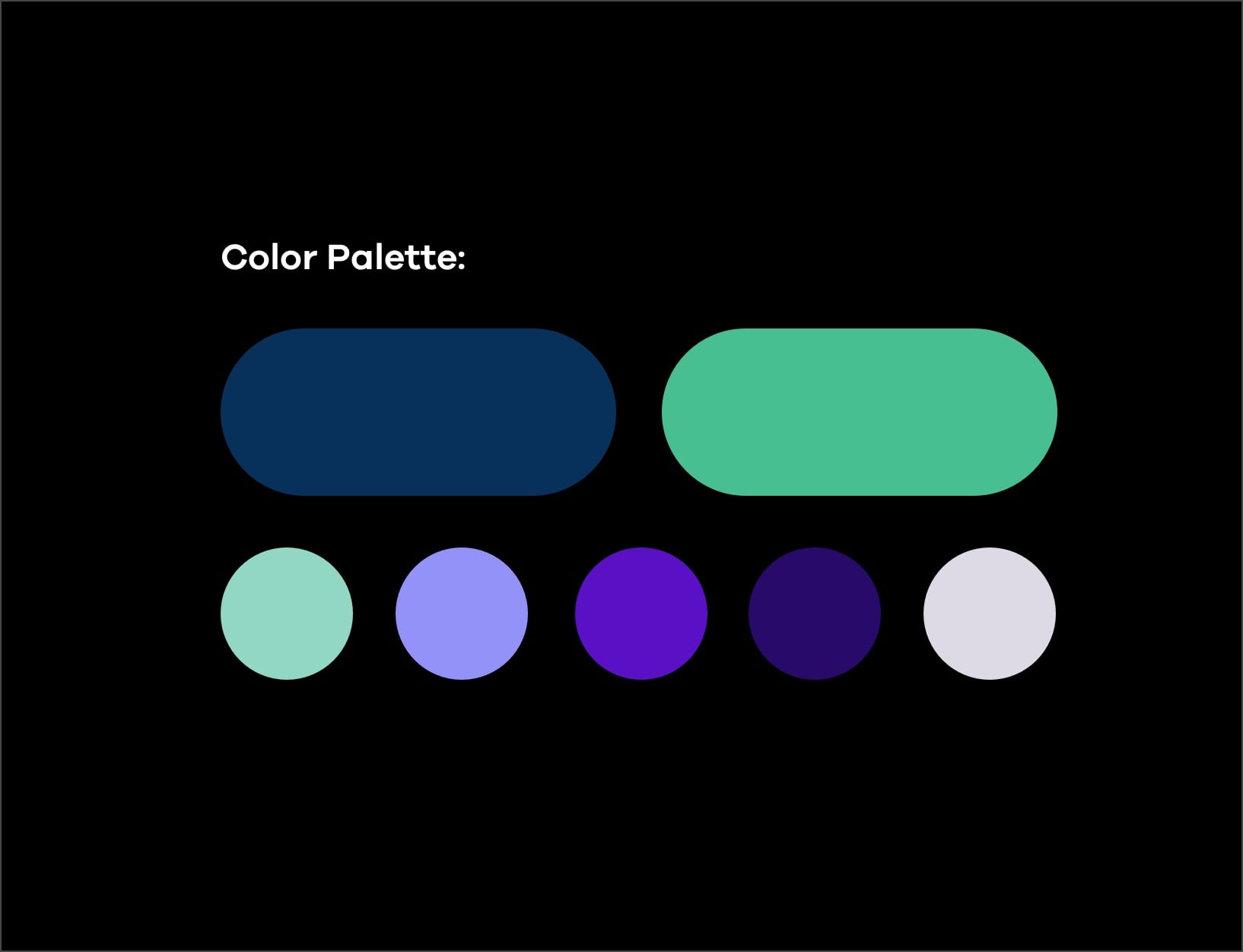 color palette - teals, blue, purples